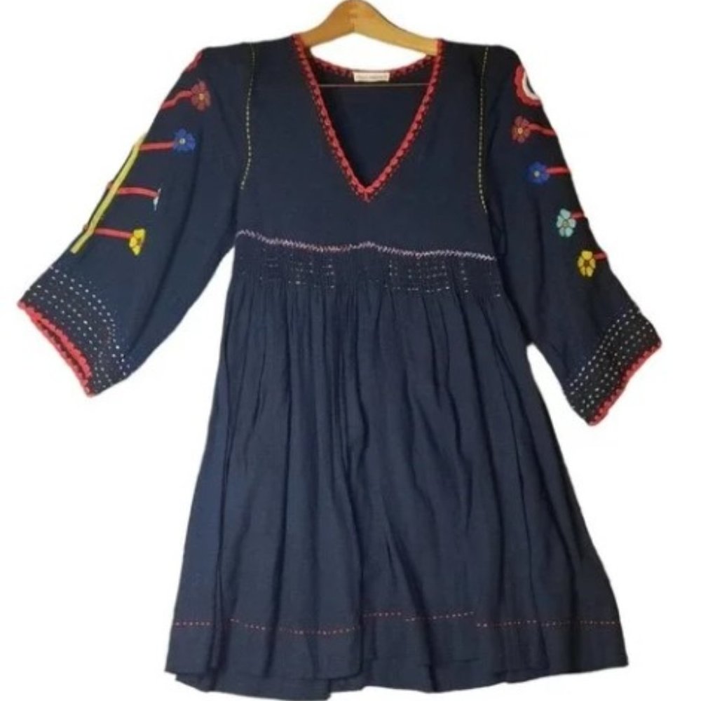 Ulla Johnson Masha Dress XS 2 Women Casual Floral Embroidered Mini Boho NW 22093